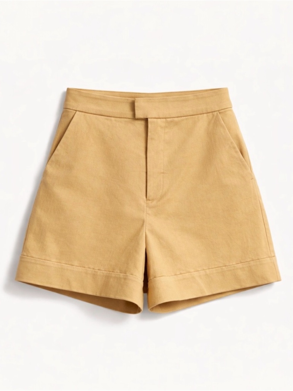 TUCKERNUCK Ruth High Rise Shorts Small Mustard Gold A Line Tailored Preppy
